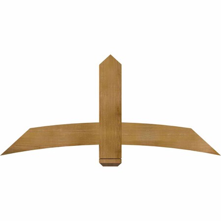 Ekena Millwork Bellingham Rough Sawn Timber Gable Bracket, Western Red Cedar, 60"W x 27"H x 4"D x 6"F, 11/12 Pitch GBW060X27X0406BEL00RWR